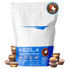 XEELA Peanut Butter Cup plant-based protein powder front view