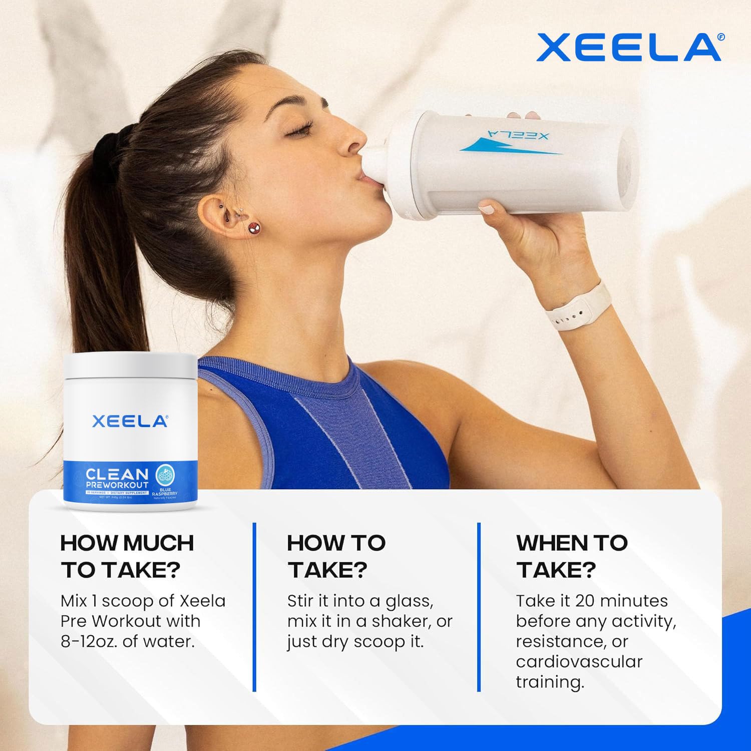 XEELA label close-up confirms vegan, gluten-free, and third-party tested quality