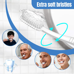 Soft bristle disposable toothbrushes for hotels and travel