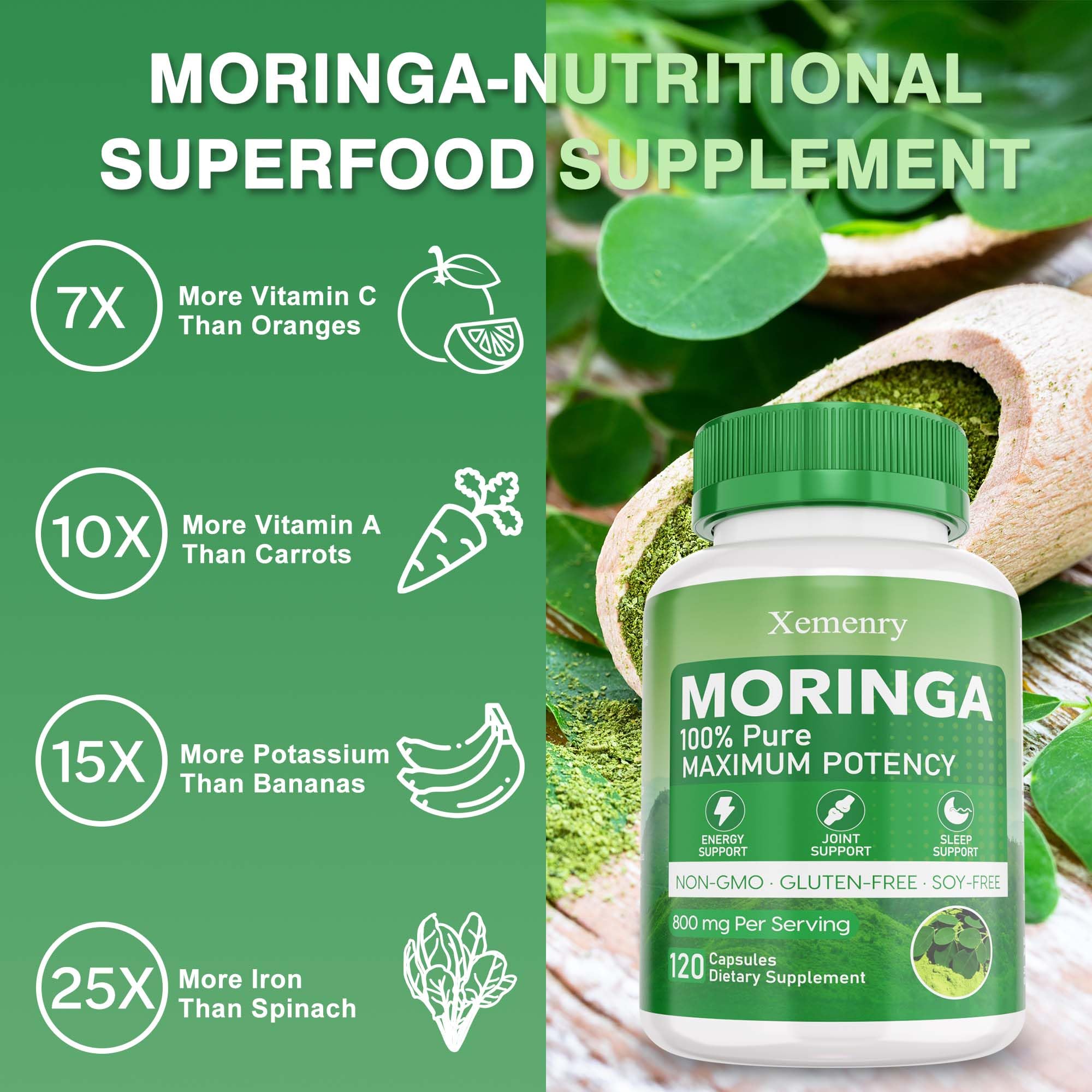 Immunity and energy support from Moringa capsules