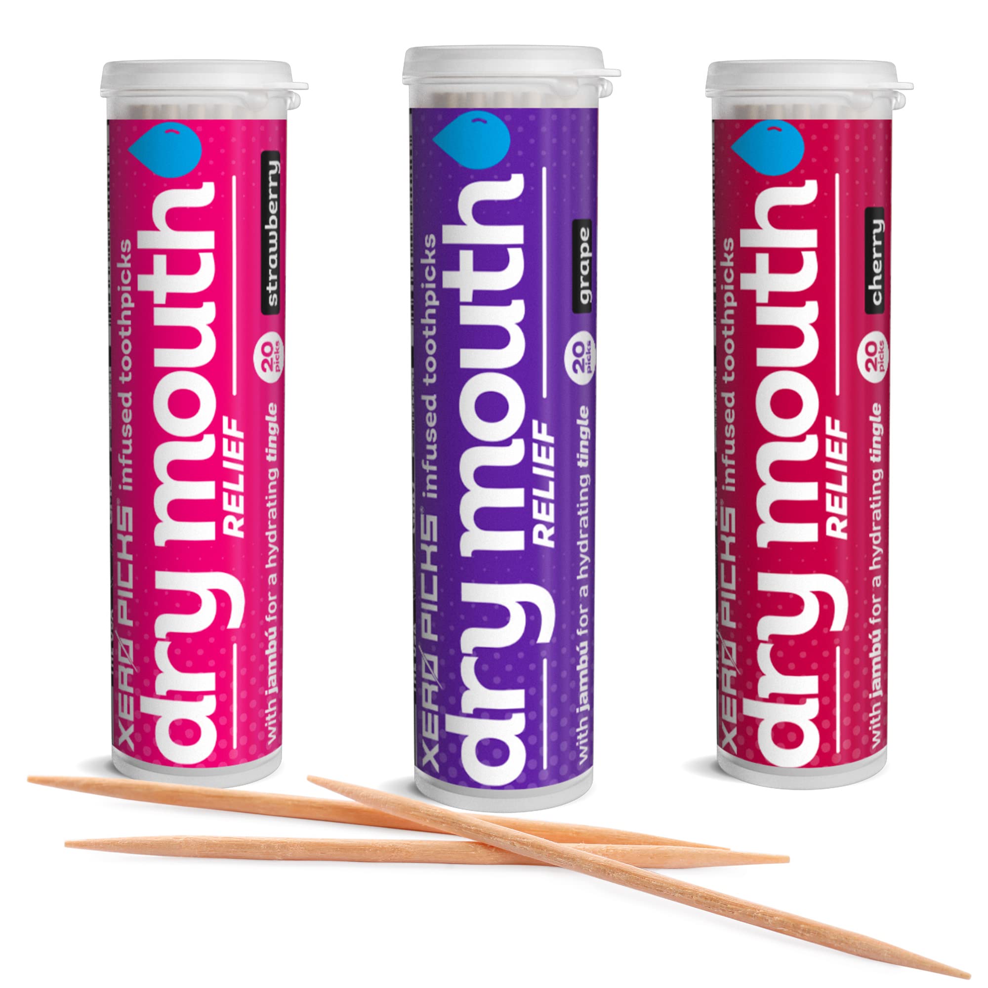 Xero Picks Dry Mouth flavor-infused toothpicks Strawberry flavor