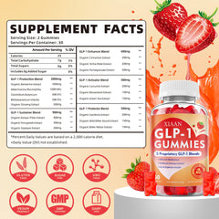 Close-up of strawberry-flavored GLP1 gummies