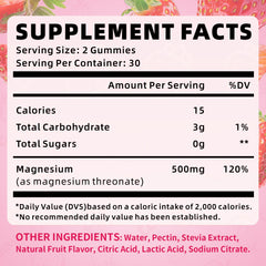 Gummies providing magnesium L-Threonate for nervous system and muscle support