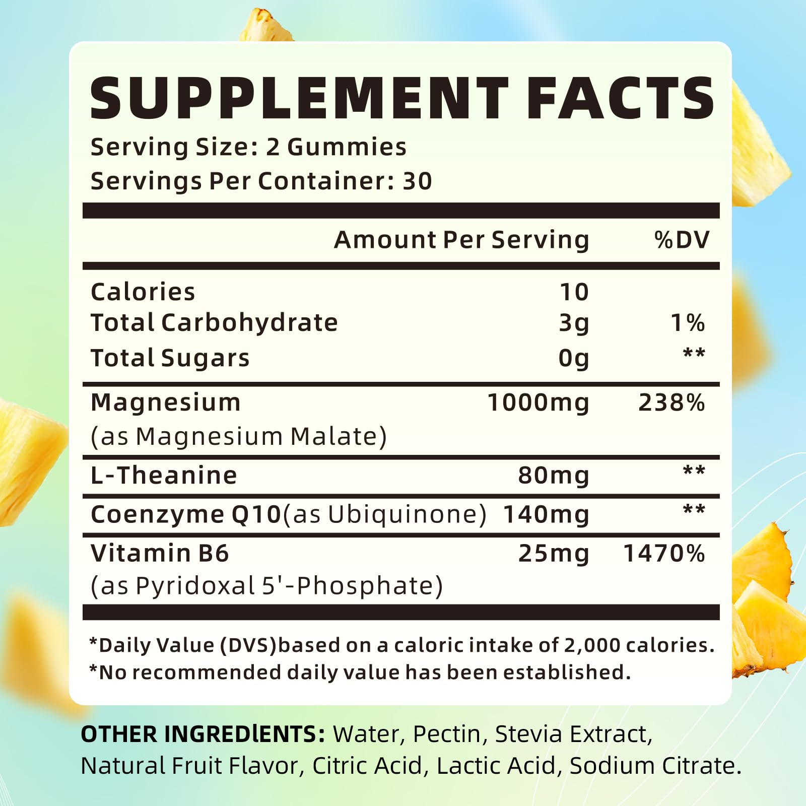 3-in-1 formula with CoQ10, L-Theanine and Vitamin B6