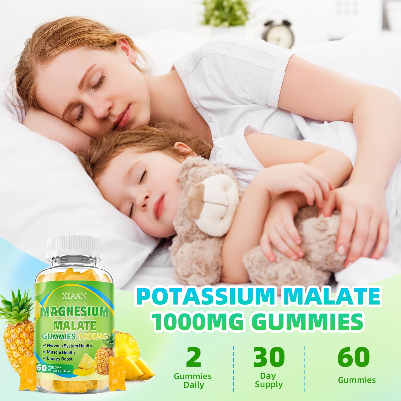 60-count package of XIAAN Magnesium Malate Gummies