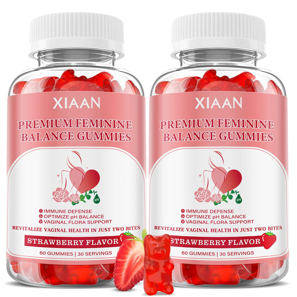 XIAAN Feminine Balance gummies bottle with 2 pack packaging