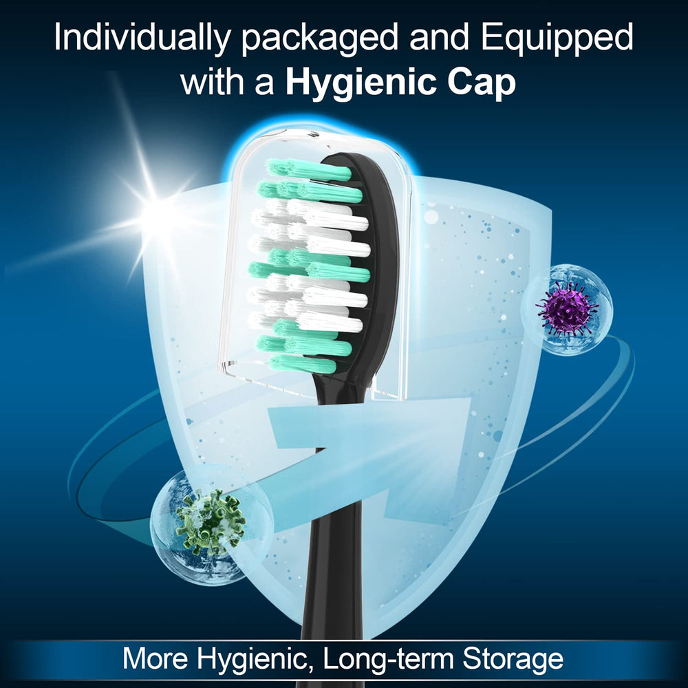 XIAOHEAD 10-pack toothbrush heads with storage caps