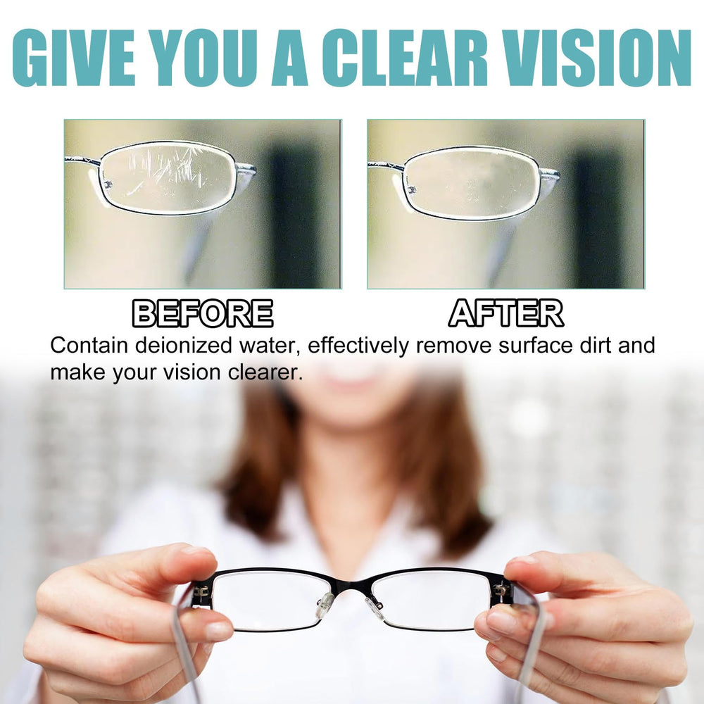 Lens cleaned with streak-free finish after using the remover
