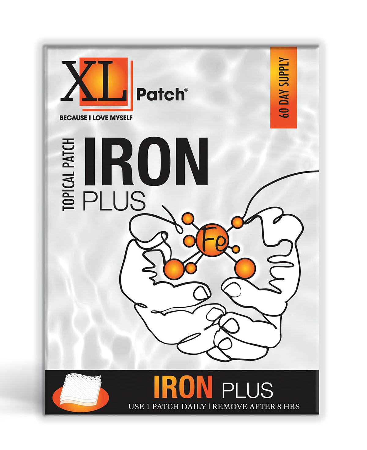 Front view of XLPATCH Iron Plus packaging