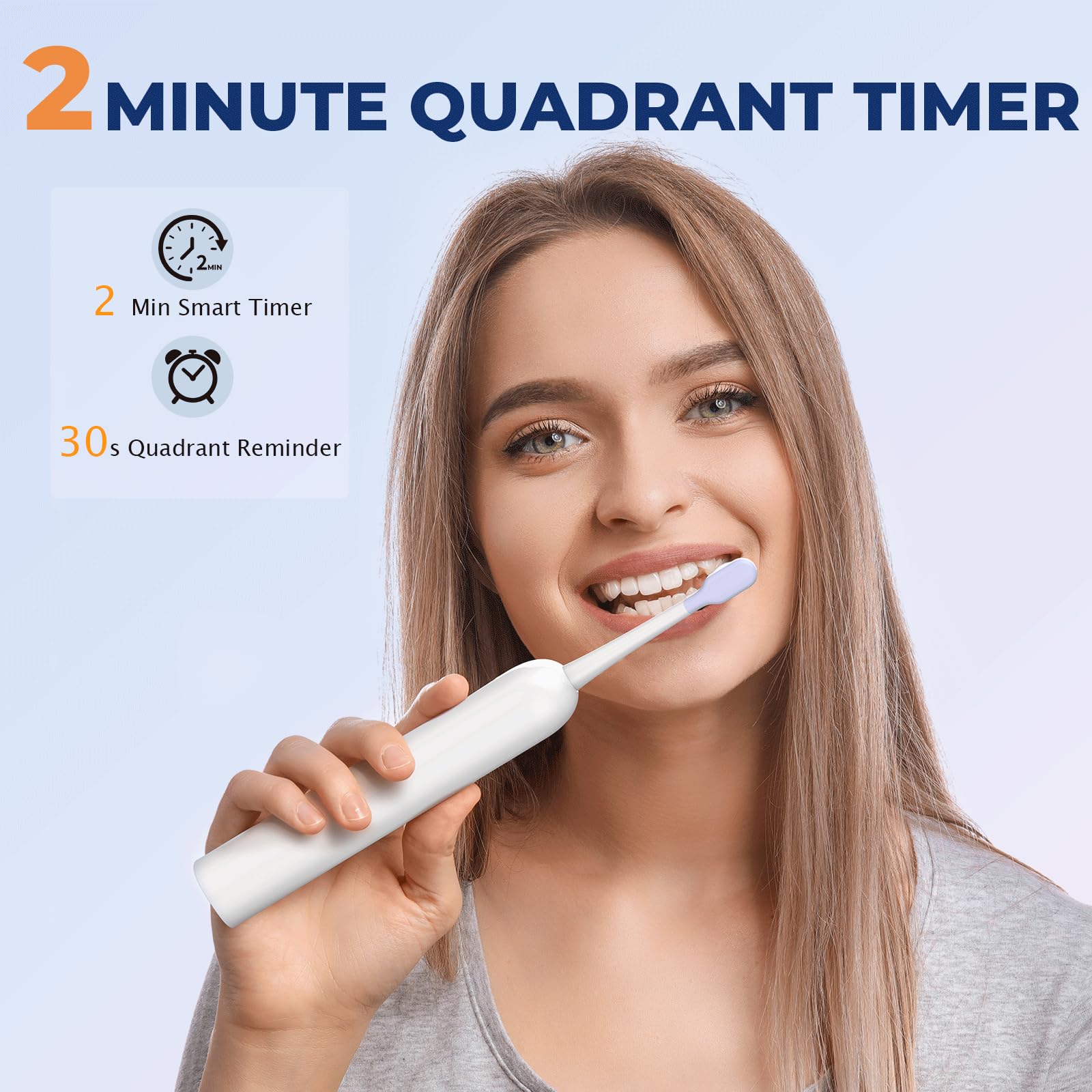 Ergonomic non-slip grip of XOKK toothbrush