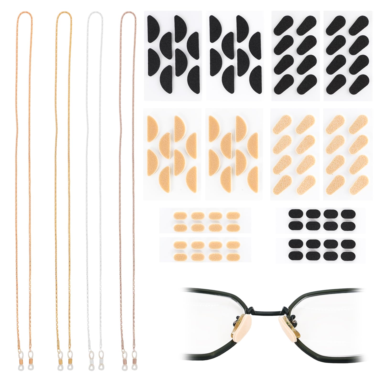 Xorim 48 pairs of glasses nose pads with adhesive backing