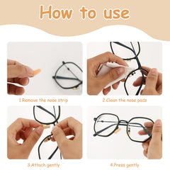 Soft silicone nose pads for glasses providing comfortable bridge support