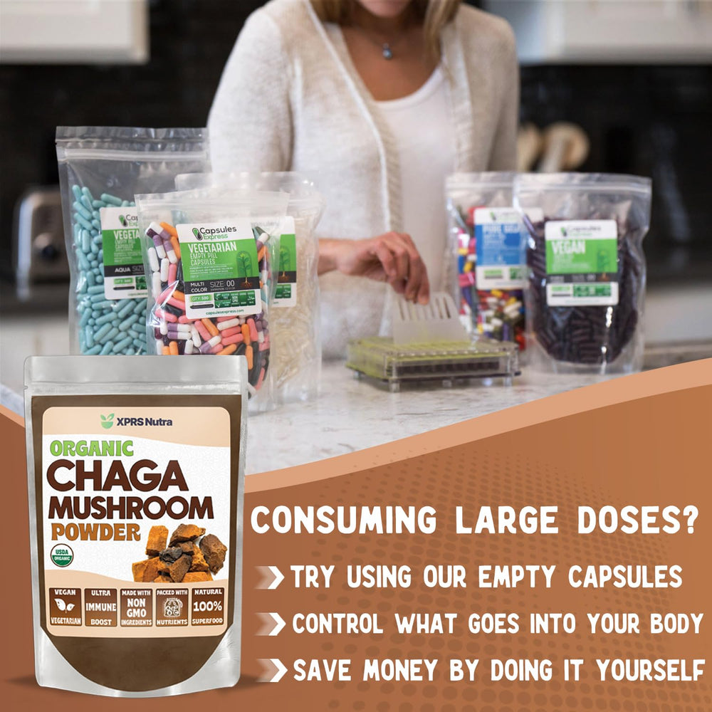 Immunity boosting chaga mushroom powder antioxidants