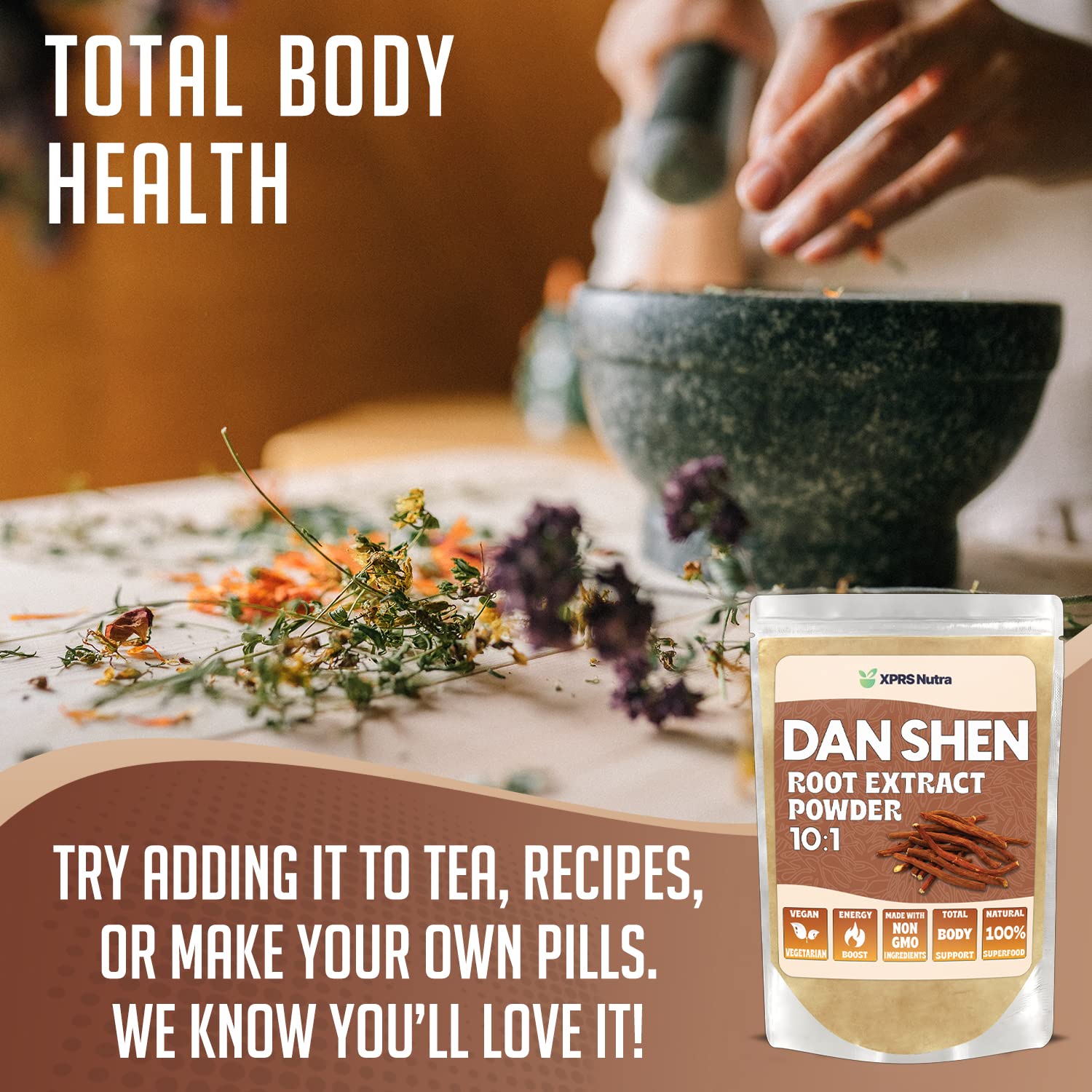 Dan Shen powder 4 oz bag for sale