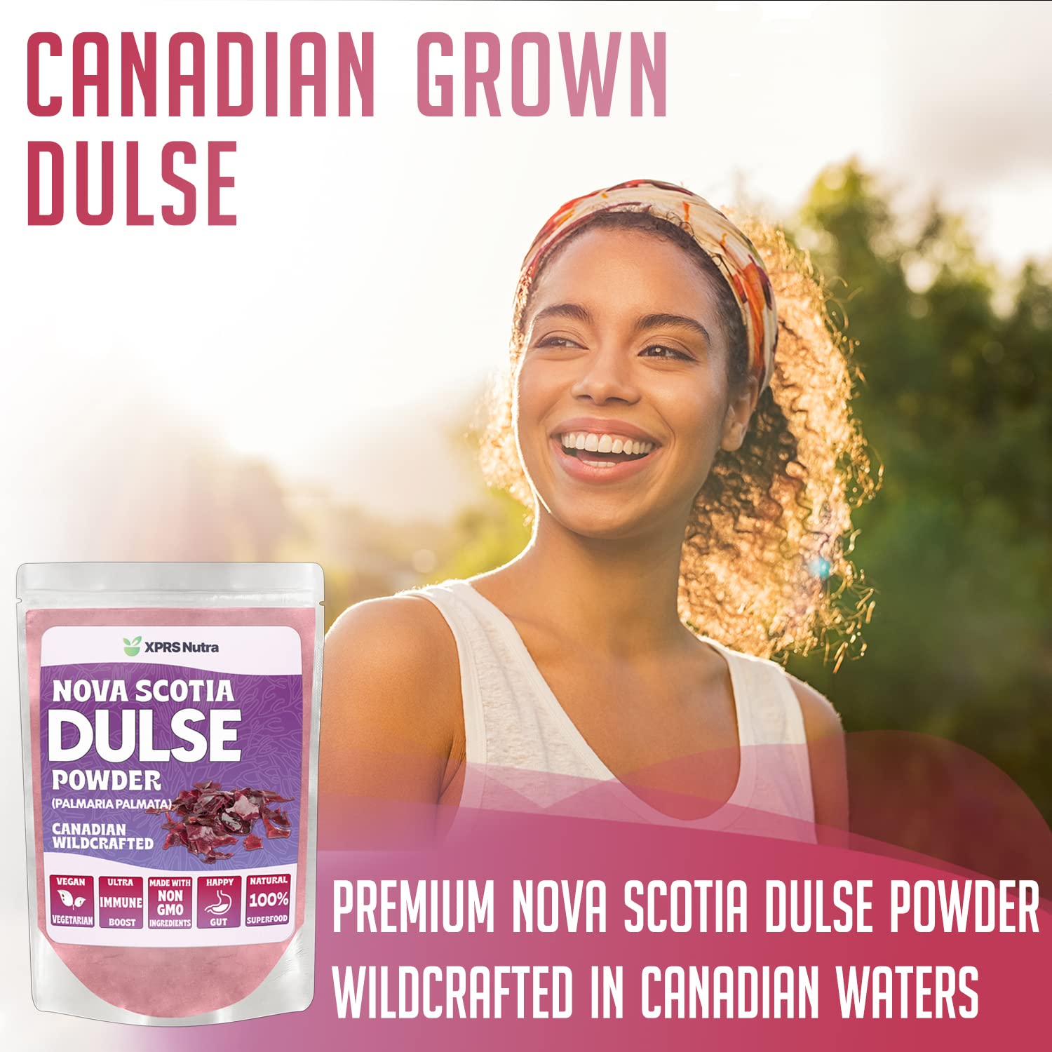 Back label displaying ingredients and nutrition information