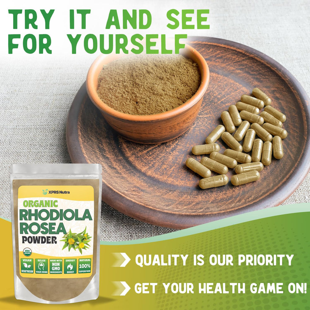 Rhodiola Rosea powder being mixed into a shake