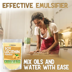 Lecithin powder close-up texture