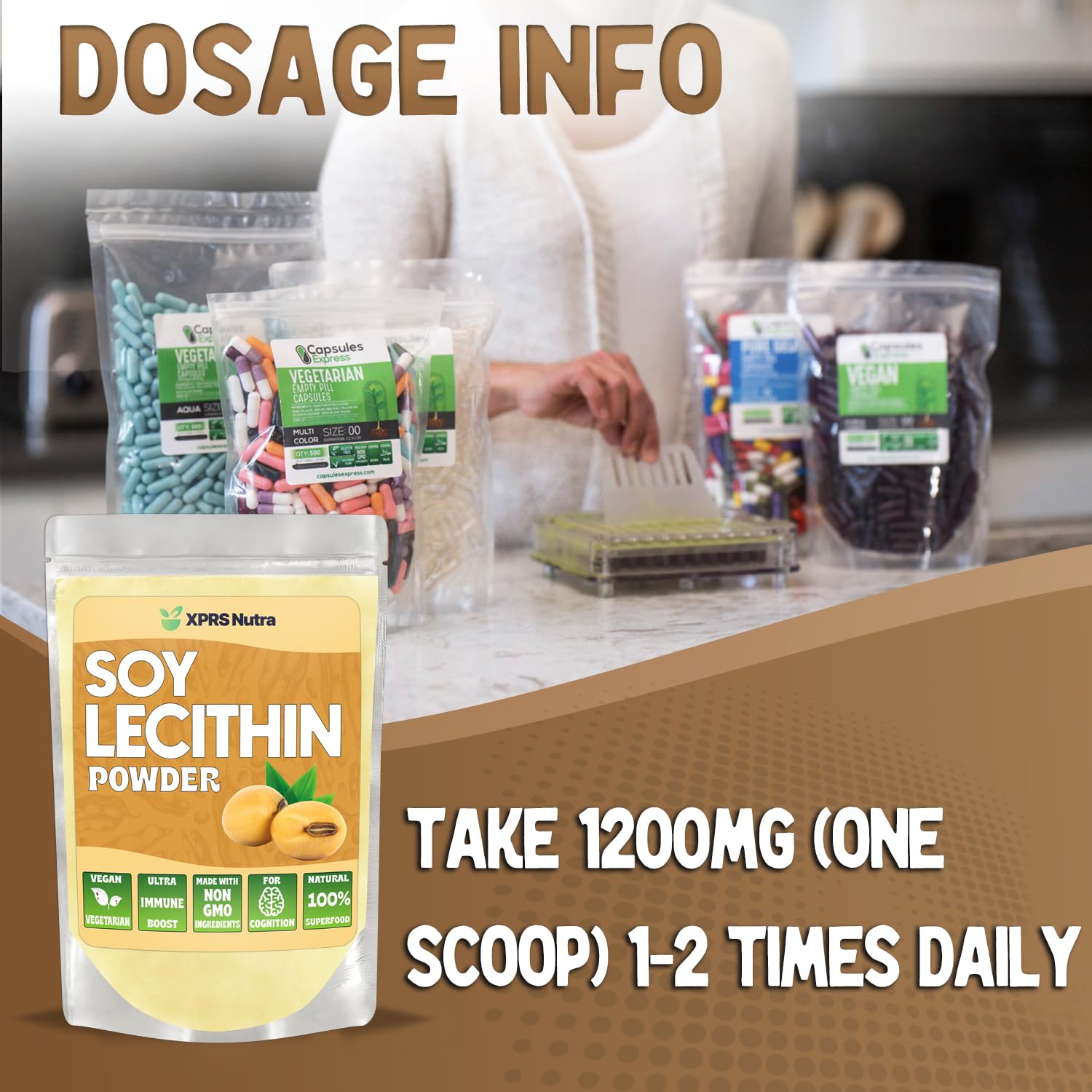 Soy lecithin powder ingredients and nutrition