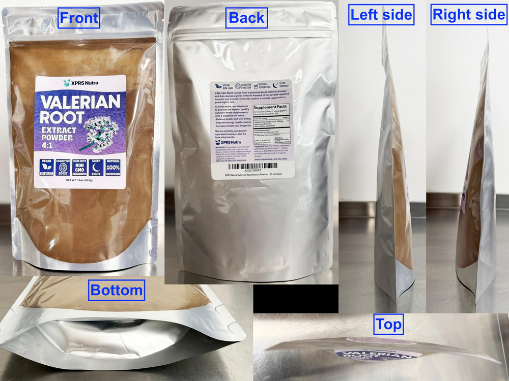 Fine powder texture detail of Valerian Root Extract Powder 4:1