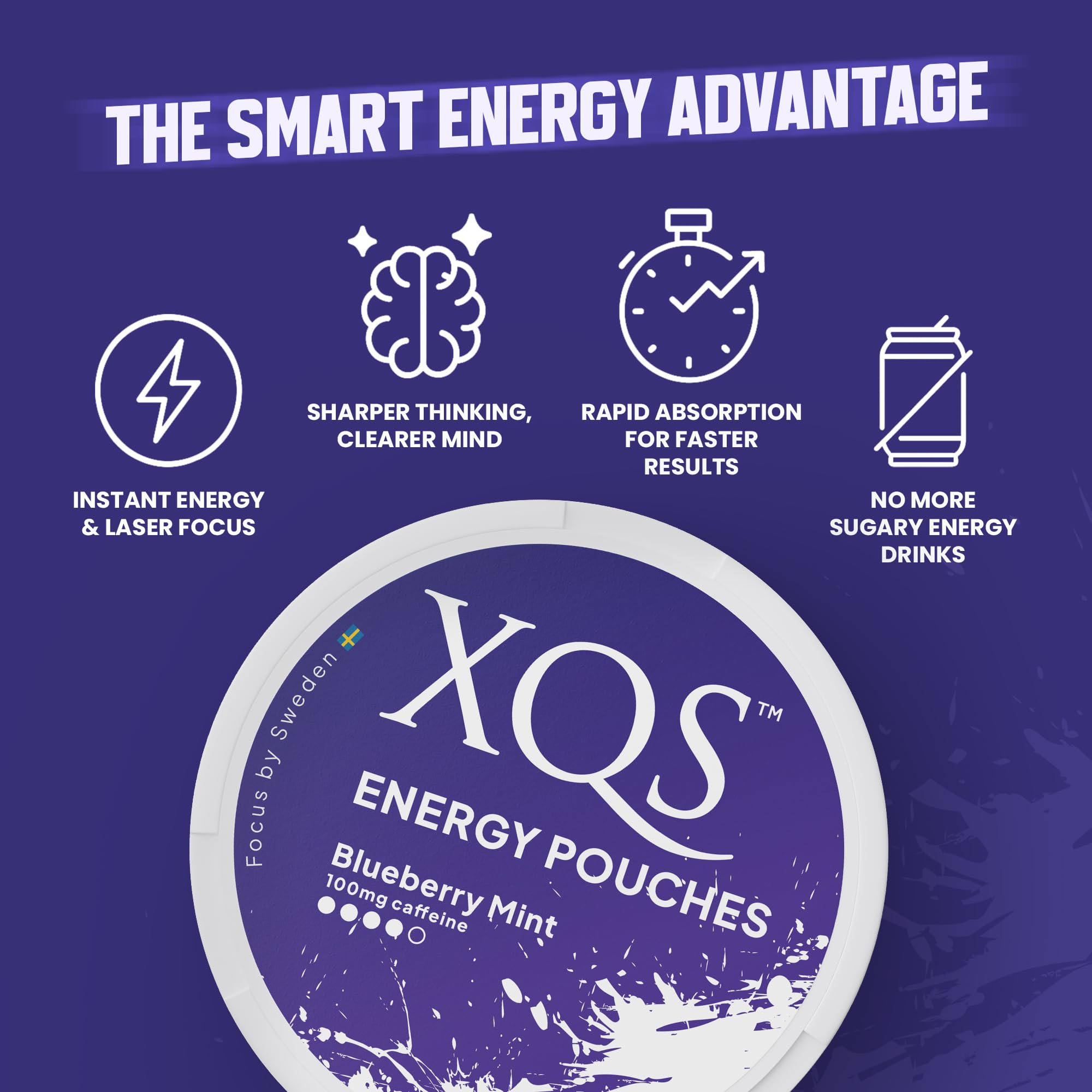 XQS Sweden-made ingredients label highlights quality formulation.