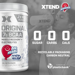 Xtend AirHeads Candy BCAA workout athlete demonstrates sustained intensity and focus.