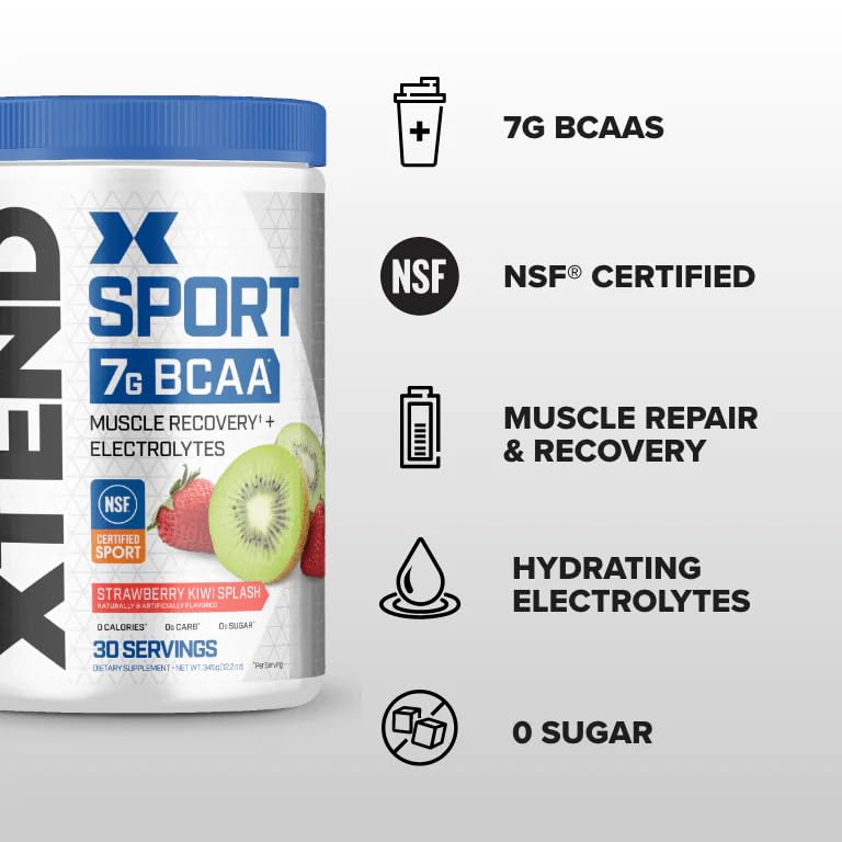 Close-up of Strawberry Kiwi Splash flavor on XTEND BCAA powder