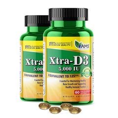 America Medic & Science Xtra D3 Vitamin D 5,000 IU Softgels - 2 Pack (Hero Image)