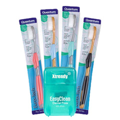 Euro-Tech Pro Series 16-pack toothbrush with bonus floss and assorted two-tone colors