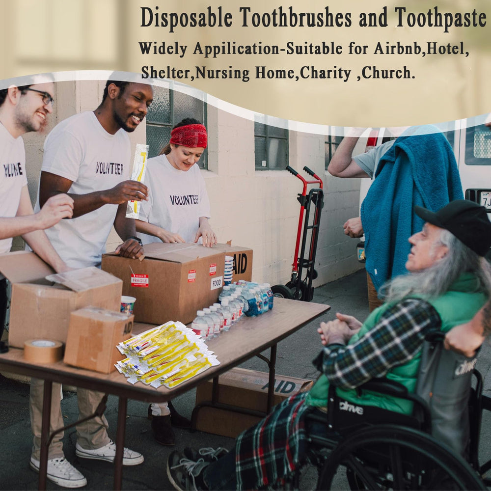 Bulk donation toothbrushes for charity packaging
