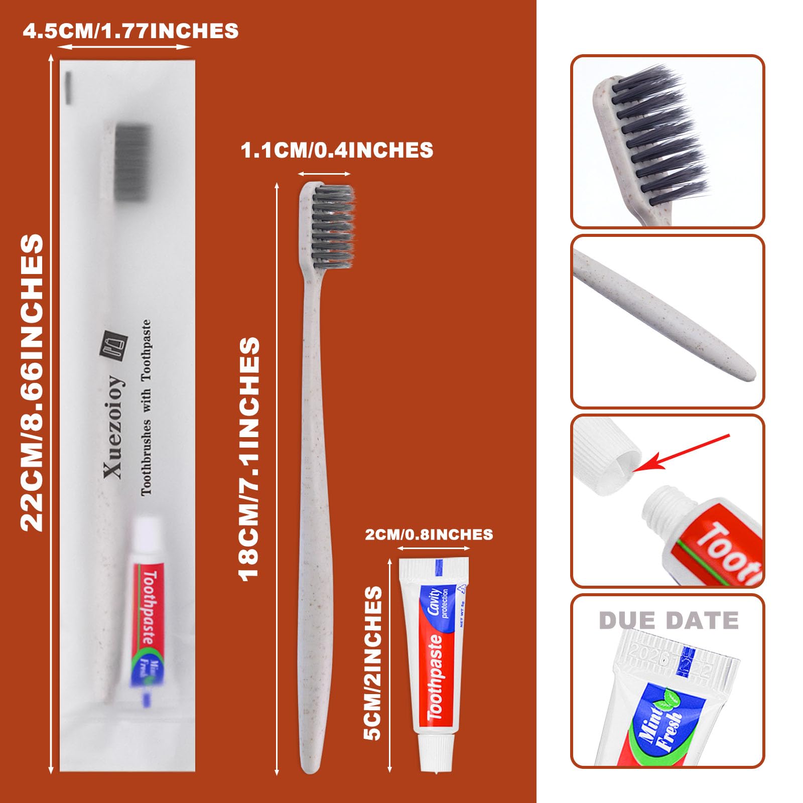 Travel hygiene kit: disposable toothbrushes and toothpaste by Xuezoioy — image 4