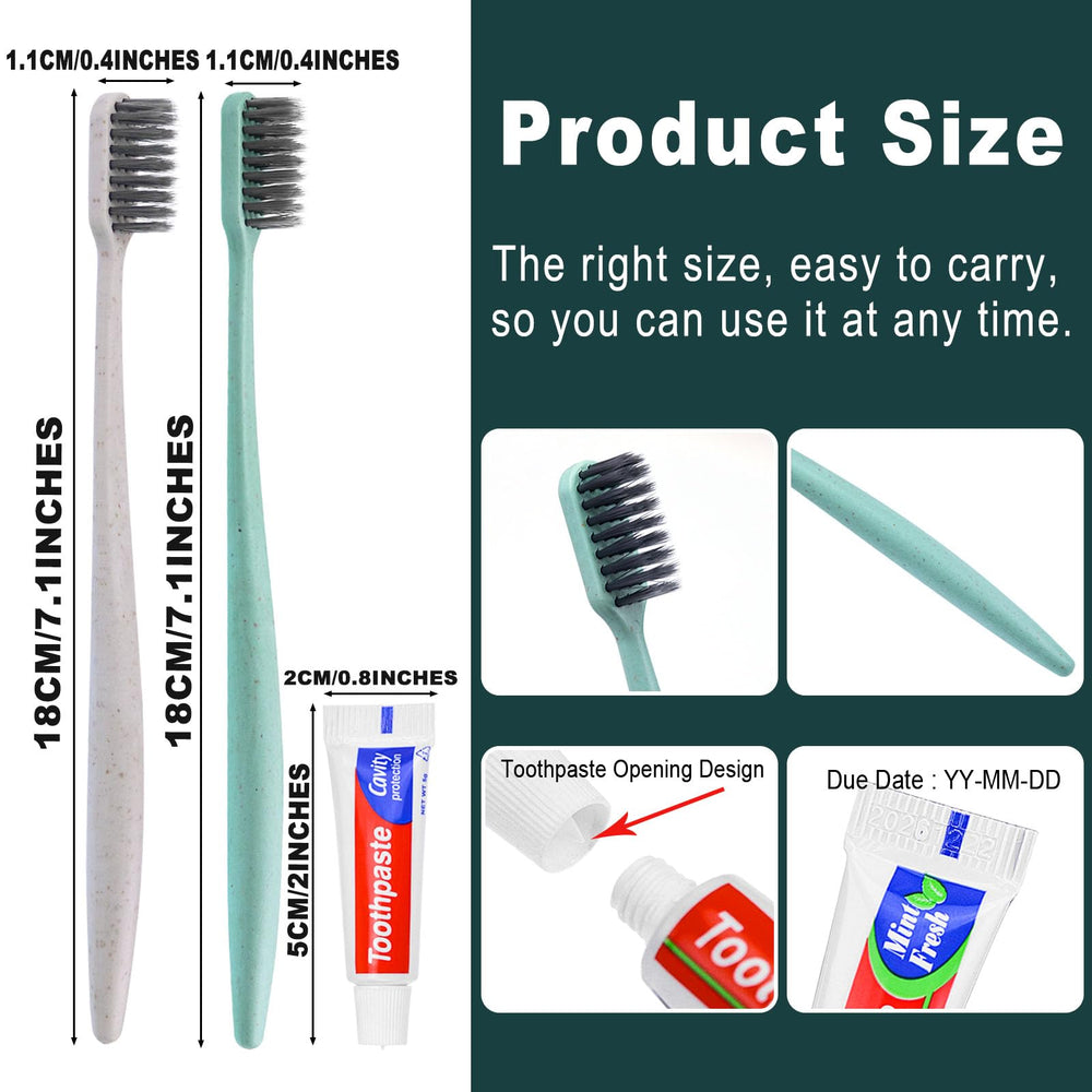 Mini toothpaste included in each kit
