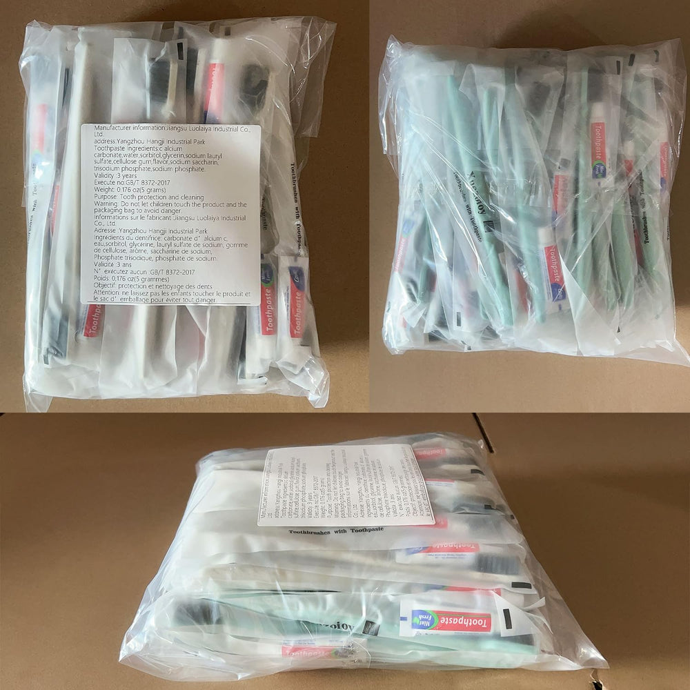 Travel hygiene kit packaging and contents