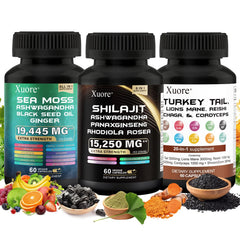 Xuore Shilajit All-in-One bottle with sea moss and ingredients