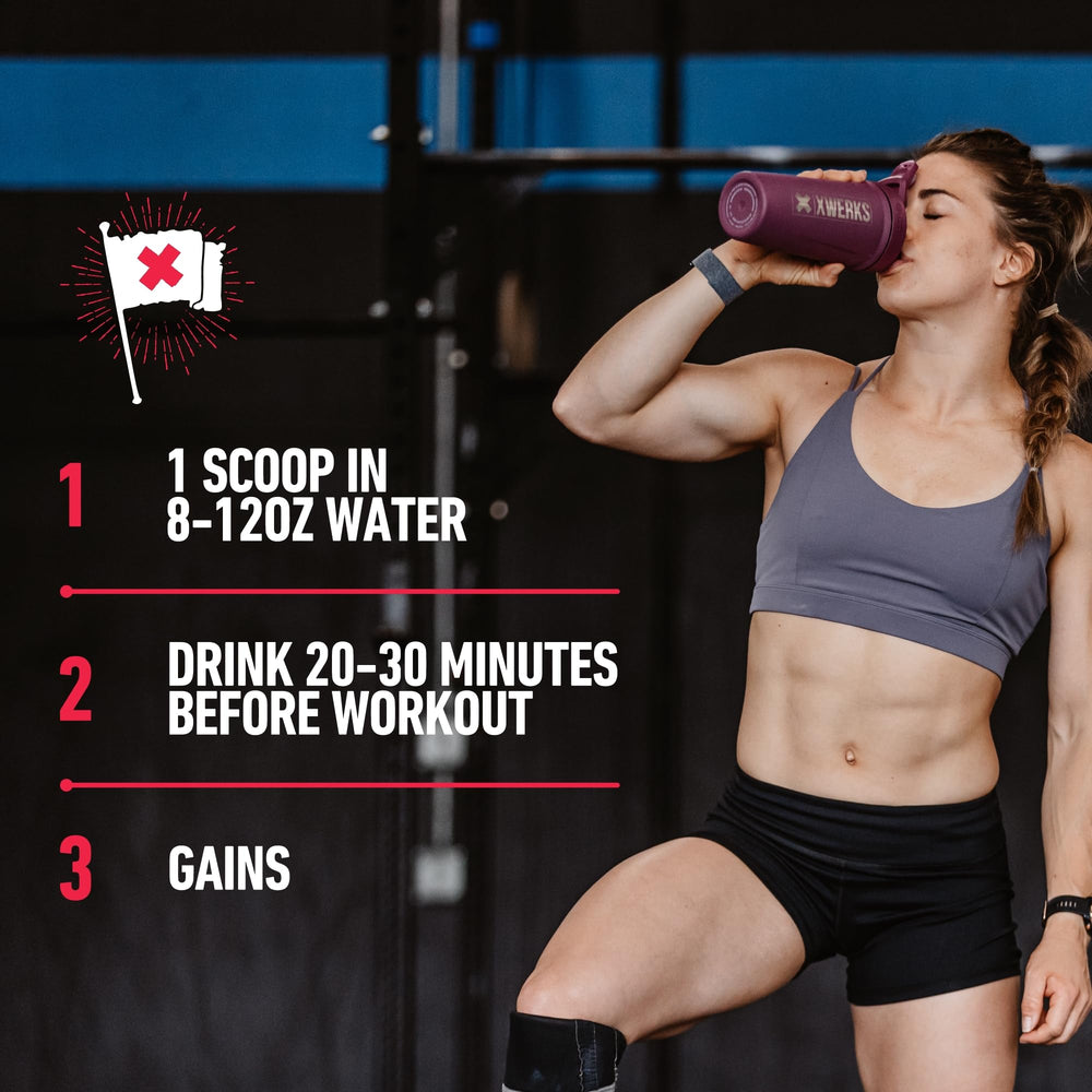 Xwerks Ignite gluten-free blend bottle supports endurance workouts