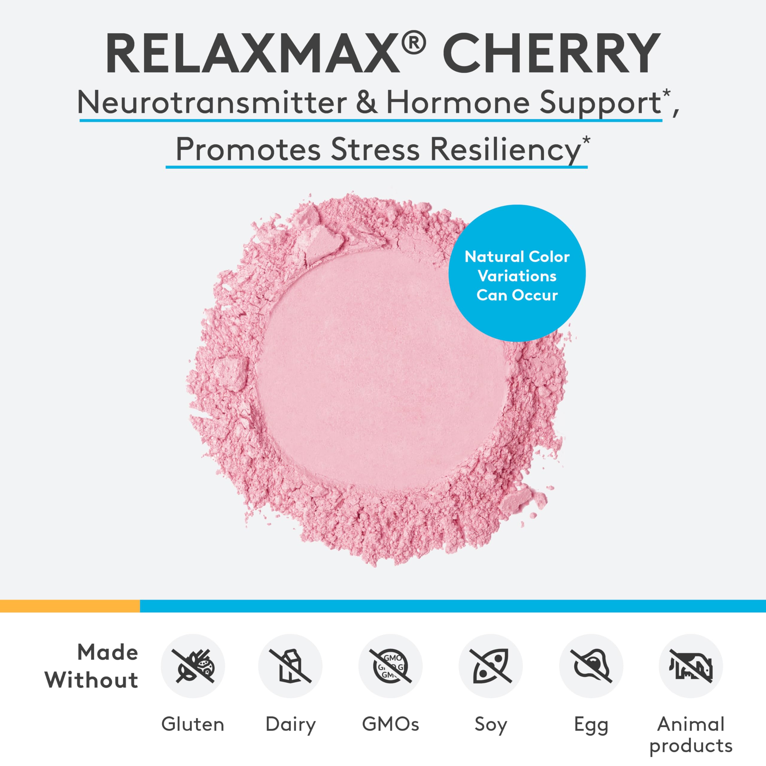 RelaxMax cherry flavor powder label close-up
