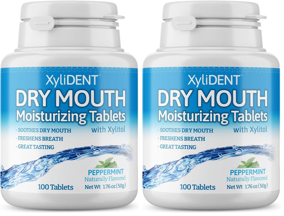 Front view of Nature's Stance XyliDENT Xylitol Tablets Peppermint Pack of 2