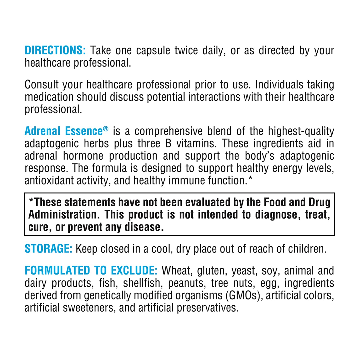 Capsules of XYMOGEN Adrenal Essence