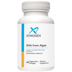 Bottle of XYMOGEN DHA from Algae supplement