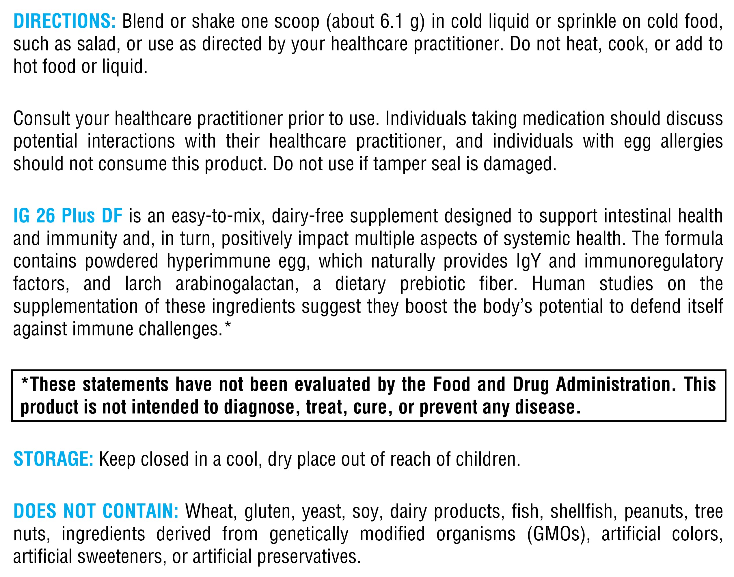 Highlight: IgY Max powdered hyperimmune egg and arabinogalactan