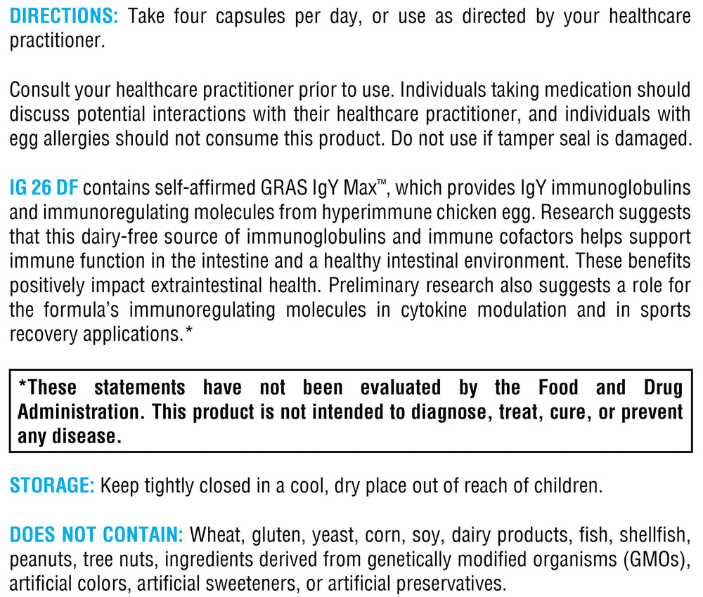 Graphic showing immune support and cytokine balance for XYMOGEN IG 26