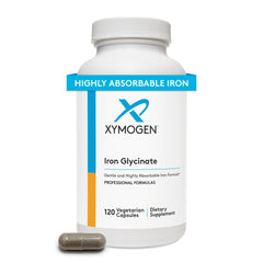 XYMOGEN Iron Glycinate supplement bottle on white background