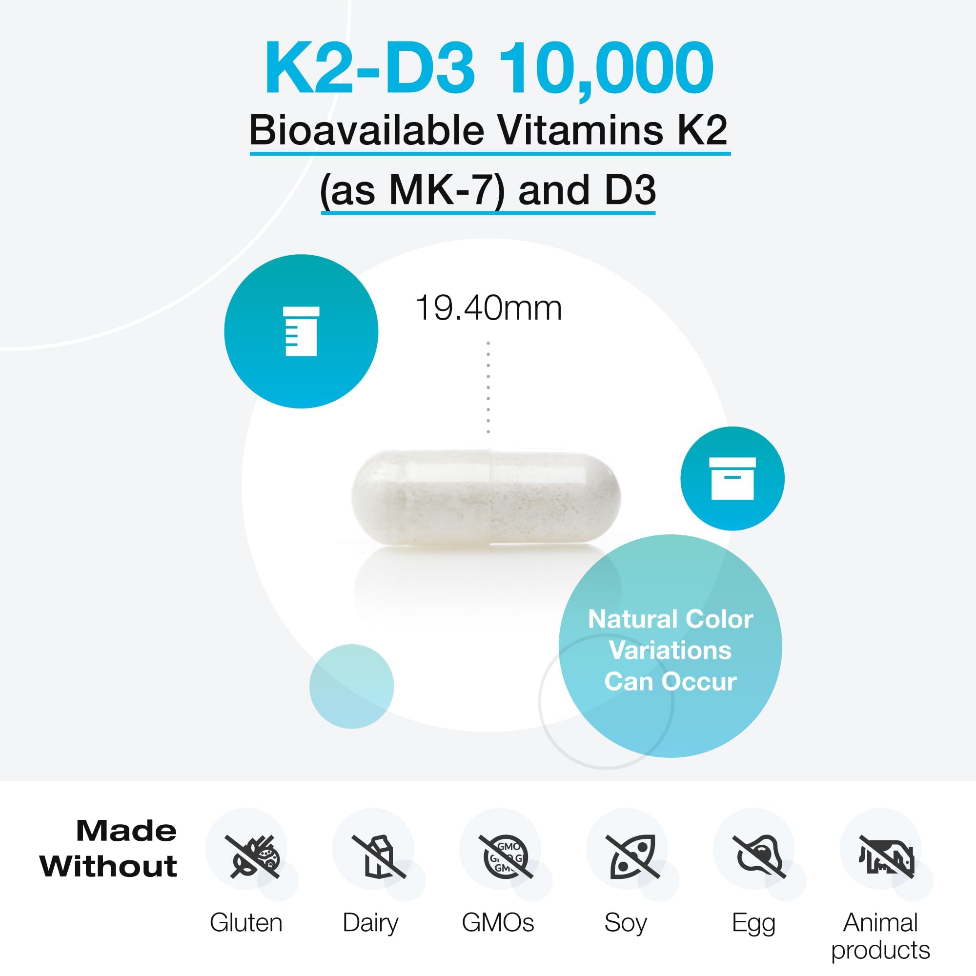 MK-7 vitamin K2 and Vitamin D3 packaging close-up