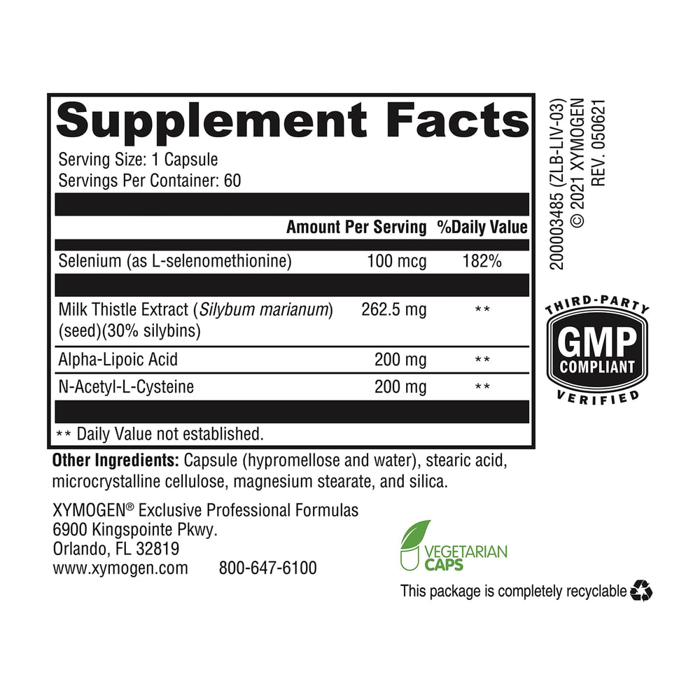 Selenium 100 mcg component featured in Liver Protect