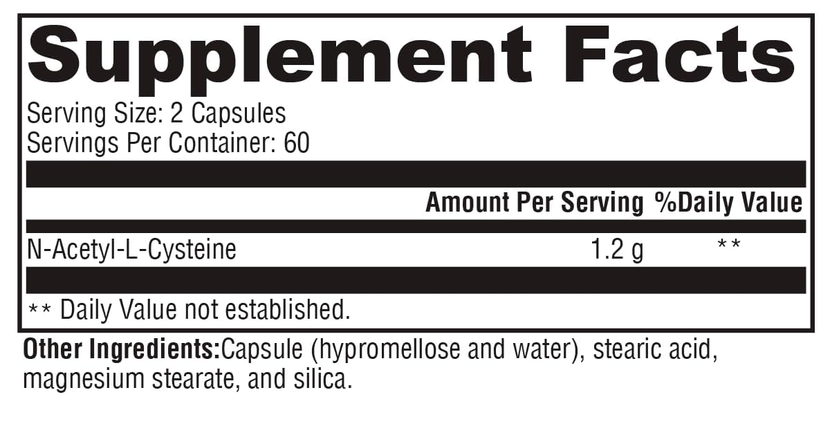 NAC 600mg packaging overview