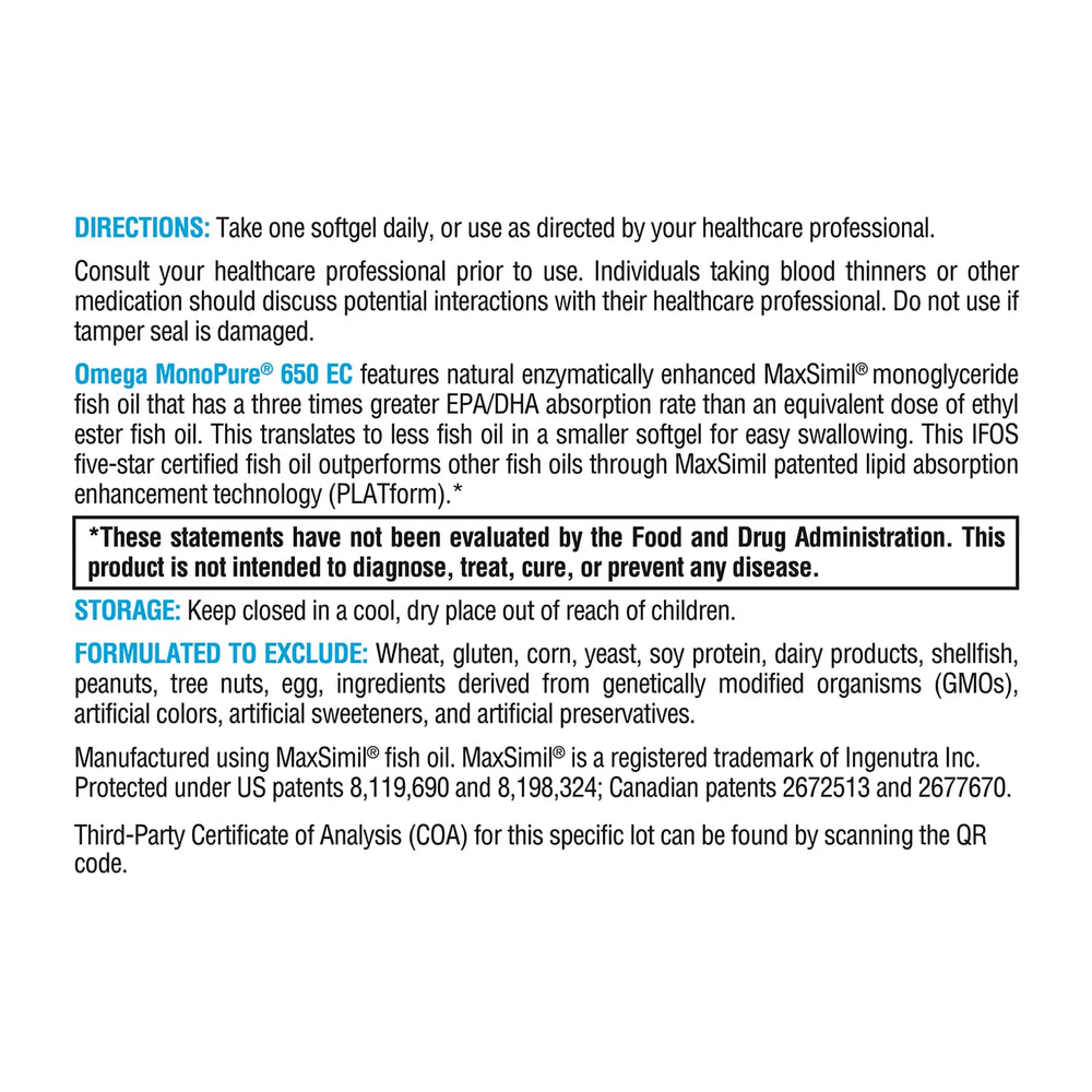 Icons representing EPA, DHA and DPA Omega-3 types