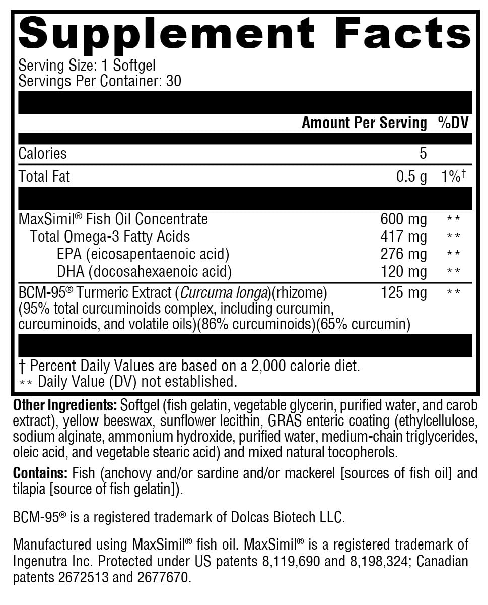 XYMOGEN Omega MonoPure Curcumin EC product packaging