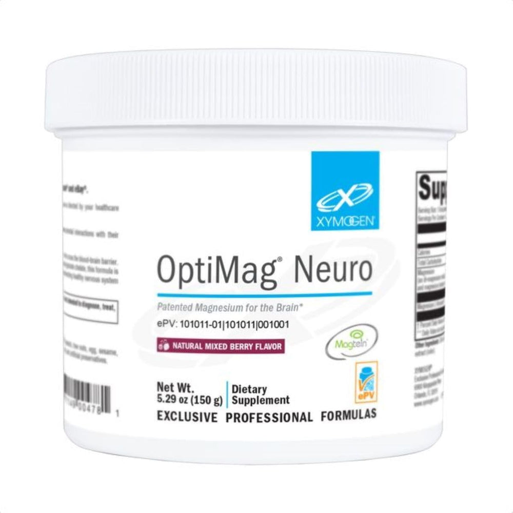 XYMOGEN OptiMag Neuro mixed berry magnesium powder bottle