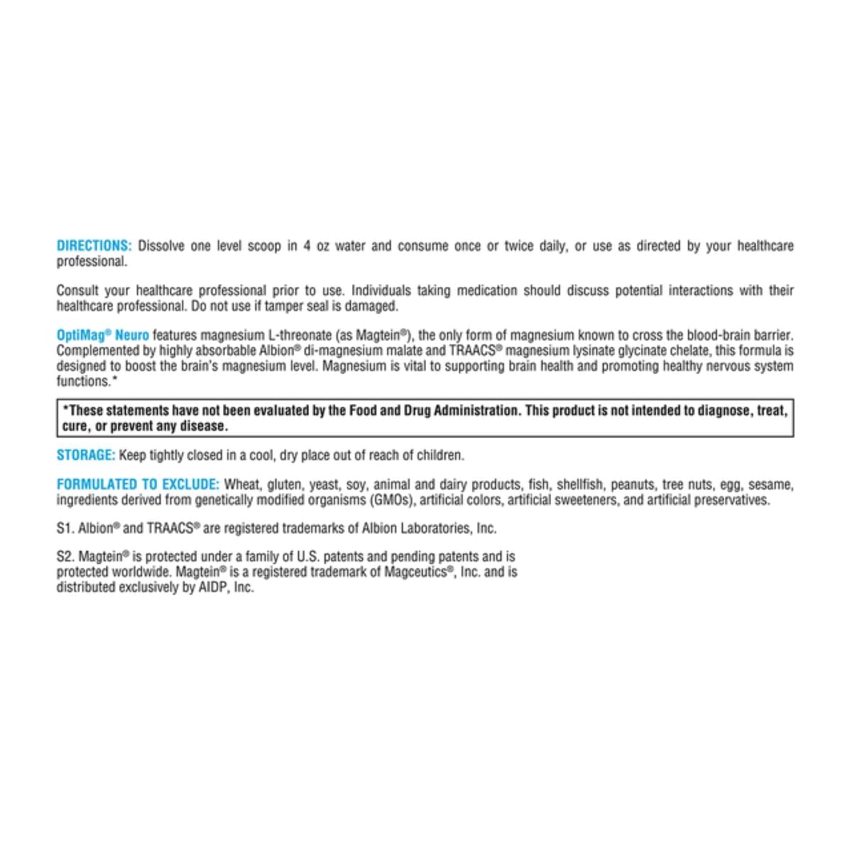 60 servings per container indicator on label