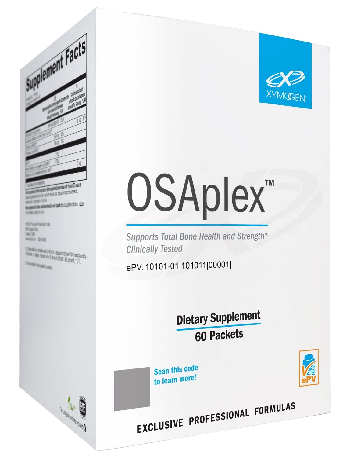 XYMOGEN OSAplex MCHC calcium and vitamin D3 packets - front view