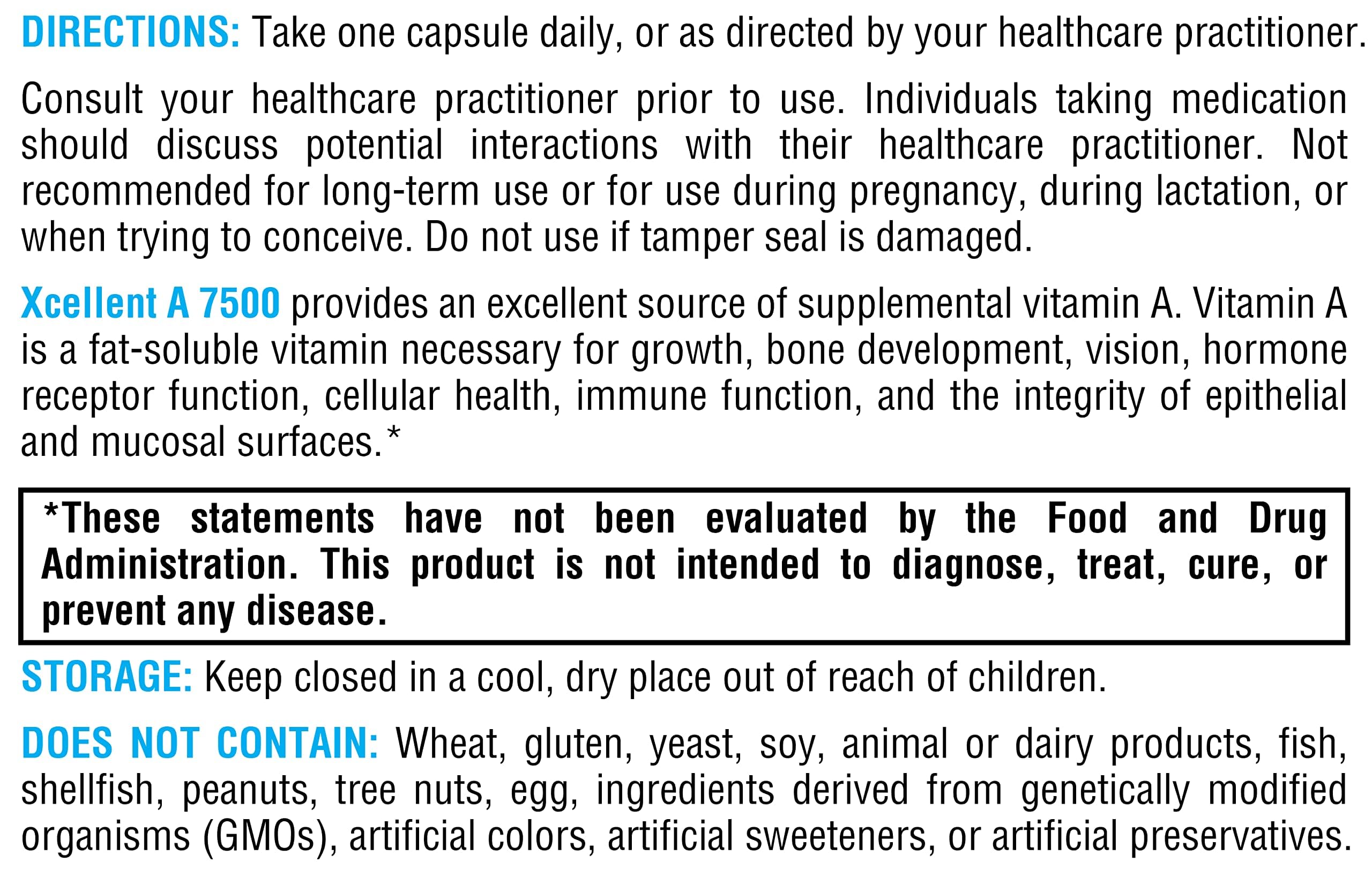 XYMOGEN Xcellent A 7500 bottle with 60 capsules on white